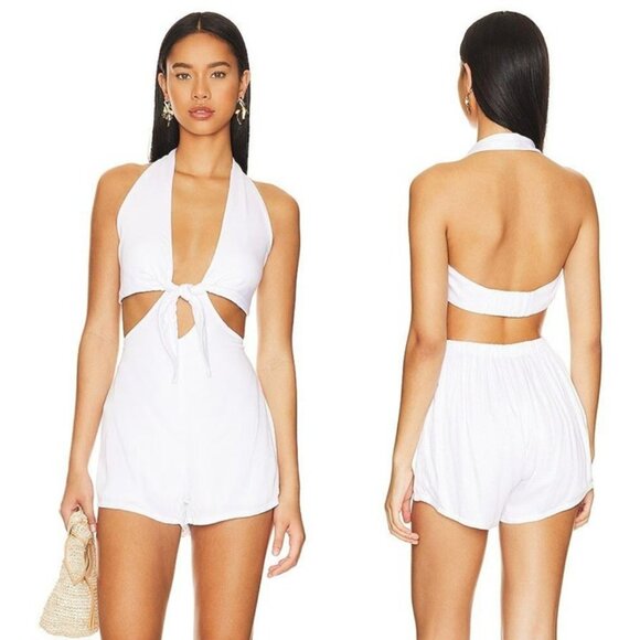 Lovers and Friends Forget Me Knot Romper - White - Picture 1 of 10